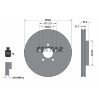 Textar 92160005 Bremsscheibe Vorderachse FüR Seat Skoda Vw Audi (Faw) Vw (Svw)