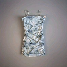 QED London Blue Stretch Bodycon Dress Size UK  10