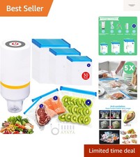 42 PCS Sous Vide Vacuum Sealer Set - 30 Reusable Bags, 5 Clips and Sealing Cl...