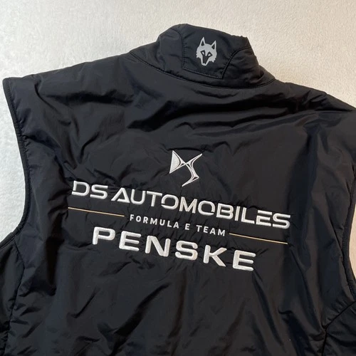 Greyson Vest Mens Medium Black Quilted Full Zip Penske Autosport Formula E image 5
