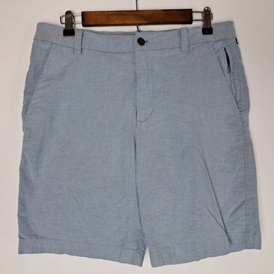 Lululemon Commission Shorts Mens 31 Blue Qwick Oxford Chino Inseam-8.5''
