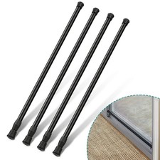 KUANVE 4 Pack Window Security Bars Adjustable 15.8-27.6 Inch, Black - 4