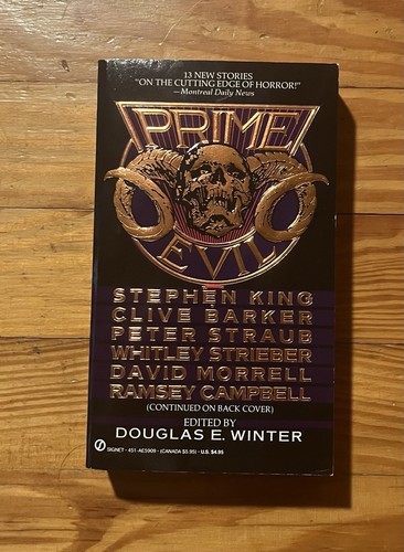 Prime Evil Signet Paperback Douglas E. Winter, ft. Stephen King, Clive Barker