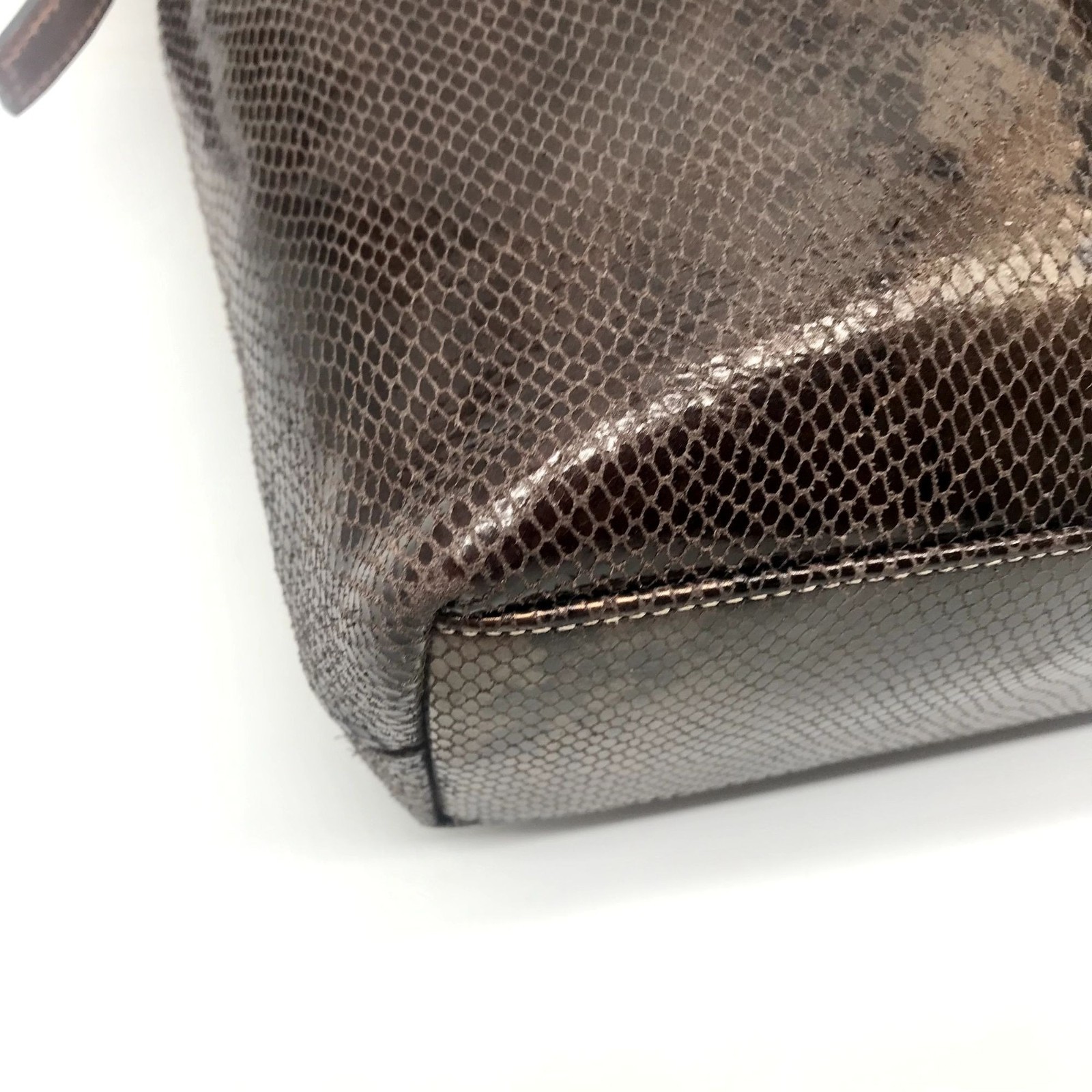 Dooney & Bourke Kitney Brown Python Leather Dixon… - image 7