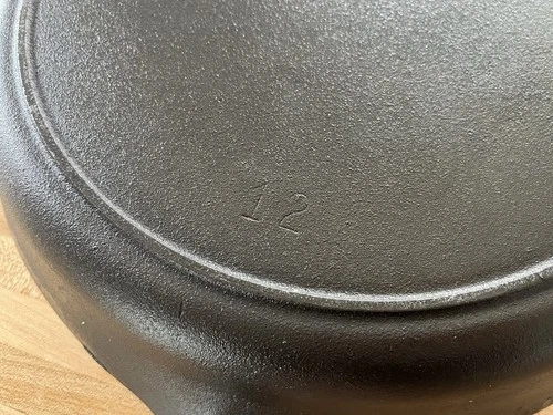 BSR No. 12 Cast Iron Skillet Red Mountain Series 13 1/2 " Double Spout USA