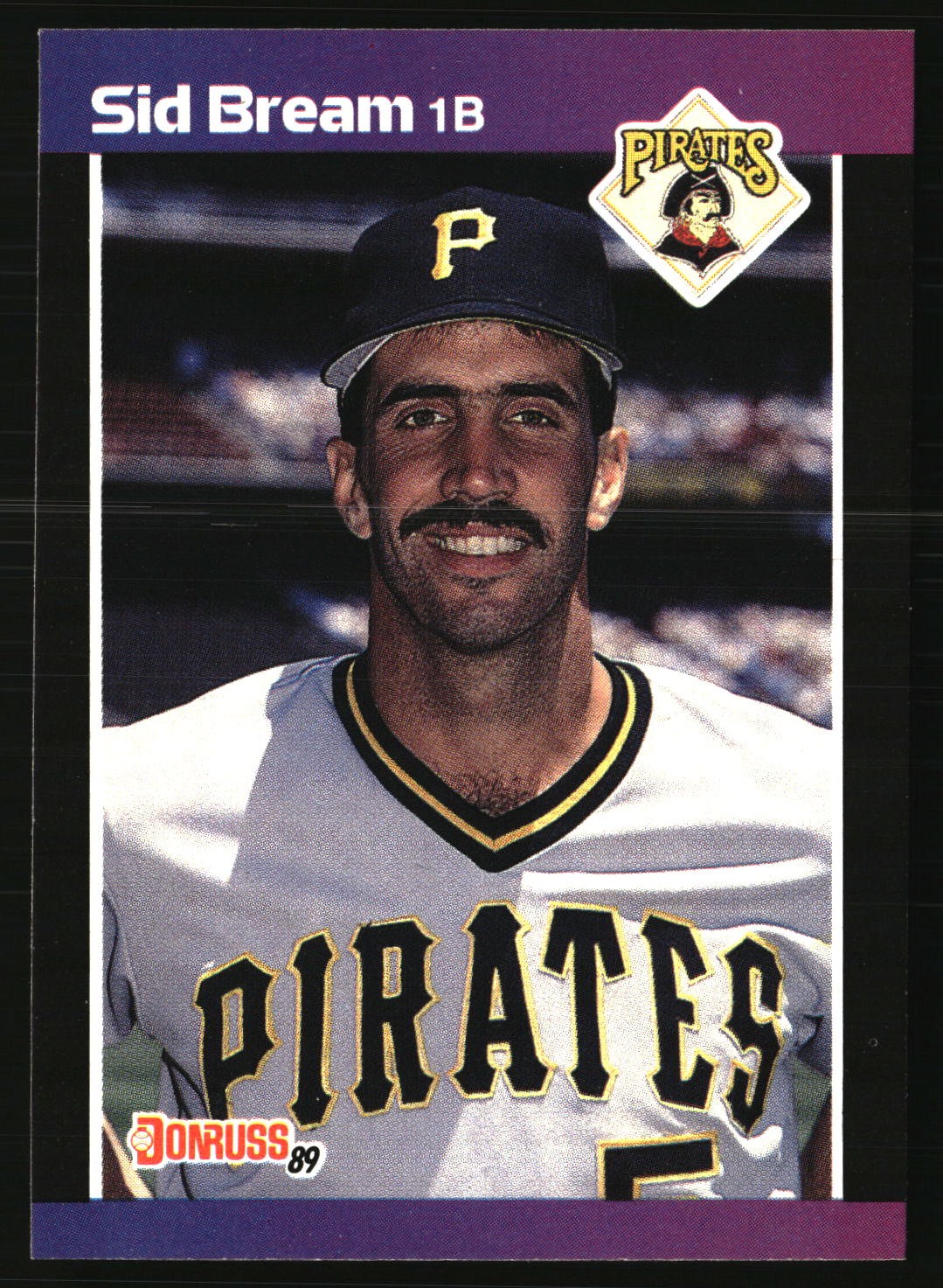 1989 Donruss #252 Sid Bream Pittsburgh Pirates Free Shipping *L13*