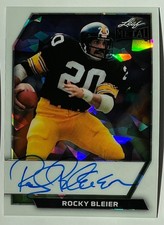 2026 Leaf Metal Rocky Bleier Auto Autograph Crystal White On Card #d 3/9
