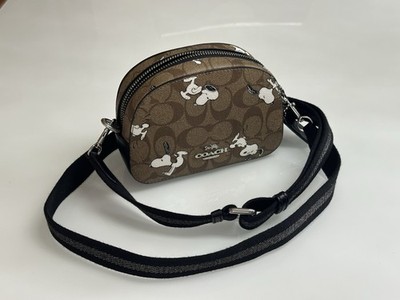 COACH x Peanuts Mini Serena Crossbody Tasche Signature Canvas Snoopy C4590 RAR
