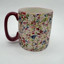 10 Strawberry Street 10SS Artisan Collection Floral Dimpled Coffee Mug 16 oz