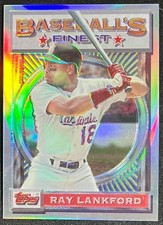 1993 Topps Finest Ray Lankford #187 Refractor Mint St Louis Cardinals