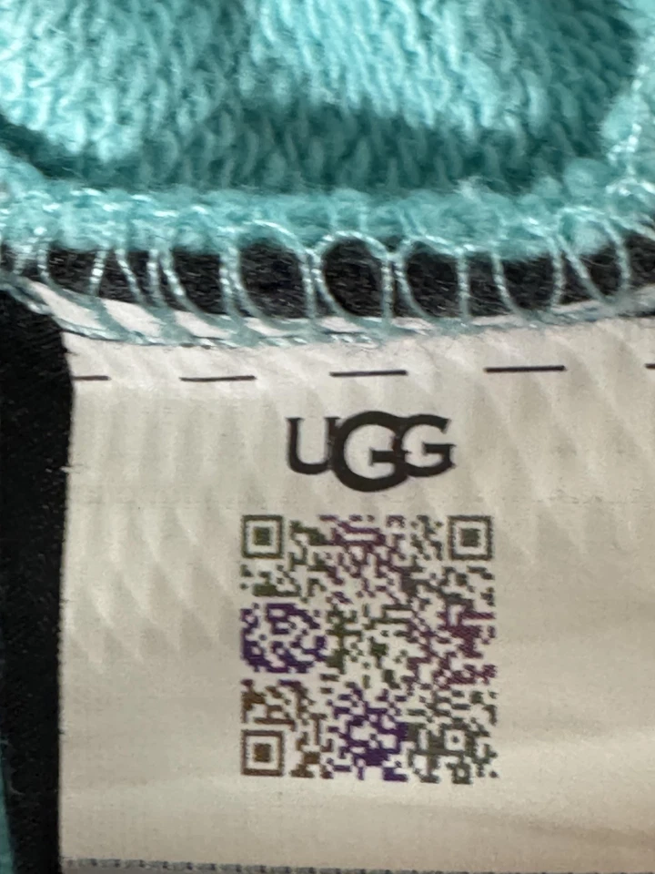 Sudadera UGG para mujer XS azul bloque de colores recortada pulóver con capucha RTW algodón Foto 4 de 4