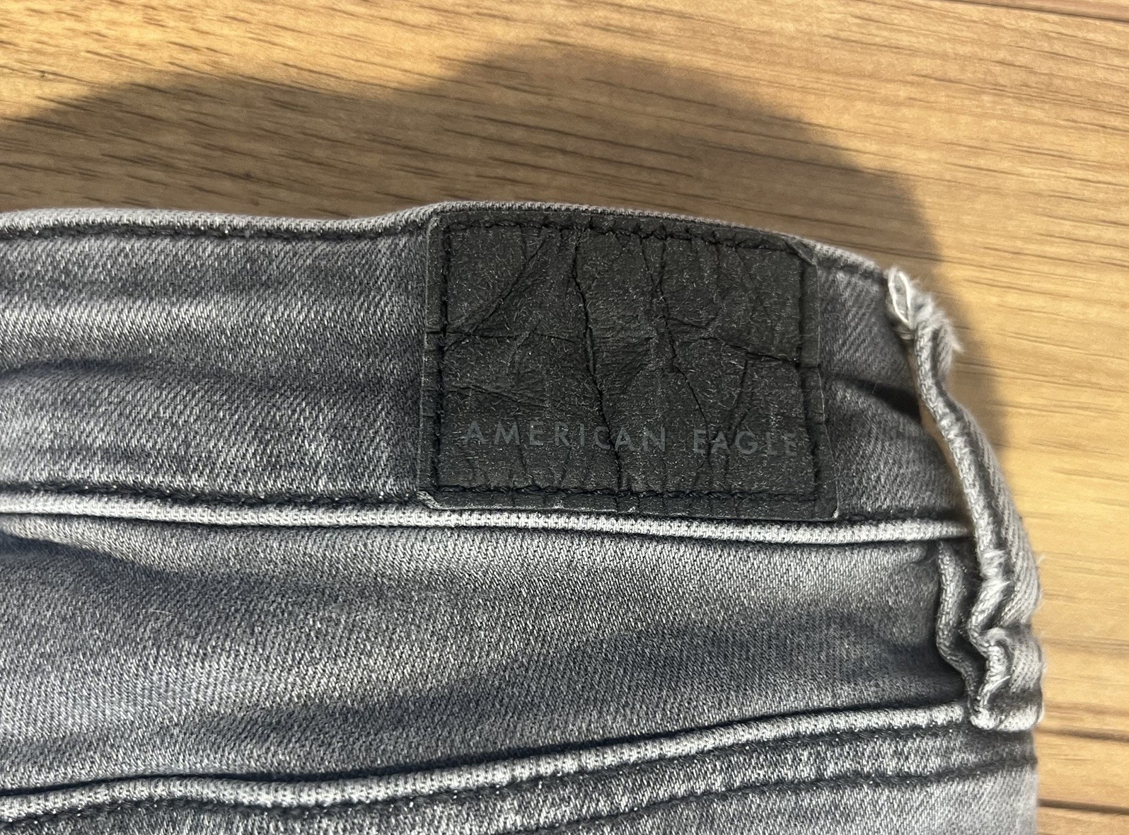 American Eagle Jeans Women's Size 8 Gray Next Level Stretch Distressed Pockets image 2