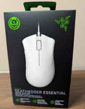 Razer Deathhadder Essential White Addition Ergonomic Wired Gaming Mouse New
