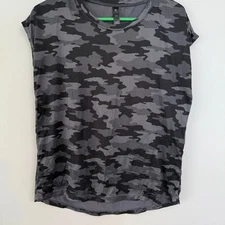 Kyodan Men's Crewneck Short Sleeve Soft Workout Gym T-Shirt Grey Camo