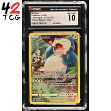 CGC Gem Mint 10 Snorlax TG10/TG30 Pokémon Lost Origin Trainer Gallery