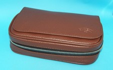 Pfeifentasche für 2 Stück, aus wertigem echtem + braunem Leder - 4