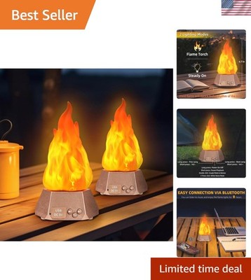 Wireless LED Flame Lights with Bluetooth Speakers: Ultimate Outdoor Ambiance Set