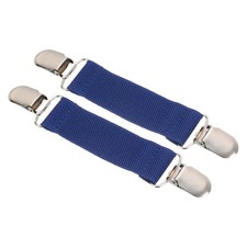 Mitten Clips, 2Pcs Elastic Glove Buckle Clip with Double Metal Clamp, Blue