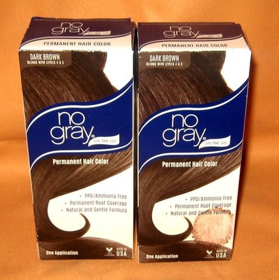 No Gray On The Go ROOT TOUCH UP Permanent Hair Color Dark Brown 2 kits New