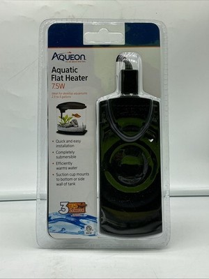 NEW Aqueon Aquatic Flat Heater 7.5W Submersible Aquarium Heater 100101230