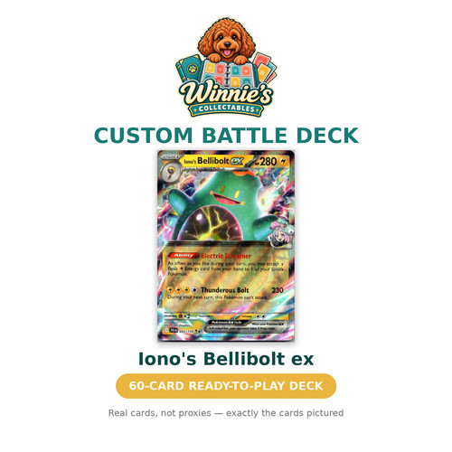 Iono's Bellibolt ex Pokémon Custom Battle Deck - 60 Cards Ready to Play