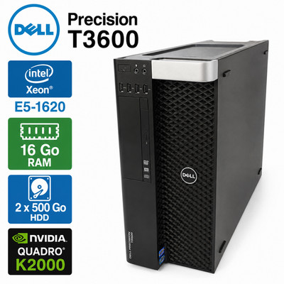 Dell Precision T3600   Xeon E5-1620   16GB   2x500GB   Quadro K2000   Win11 Pro