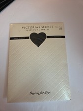 Vintage 90s Victoria's Secret Sheer To Waist navy Stockings Pantyhose SZ Small
