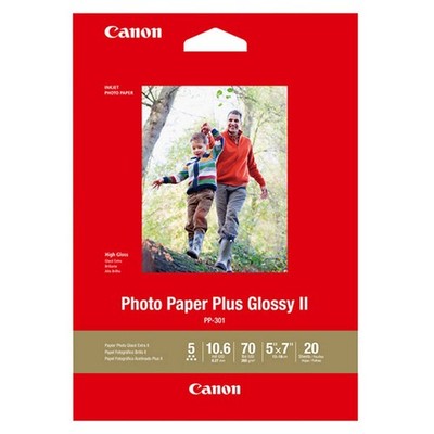 Canon Photo Paper Plus Glossy II 5x7 Inch, 20 Sheets
