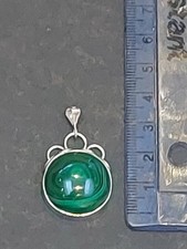 Anhänger Silber und Malachit