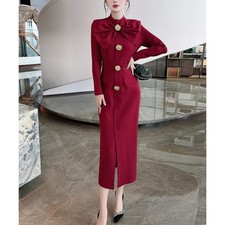 Design Dress Skirt Temperament Elegant Bow Slim Wrap Hip Skirt Womens Party Club