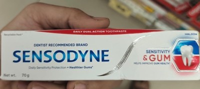 Sensodyne Toothpaste Sensitivity and Gum Relief Tooth Paste Removes Plaque 70 g