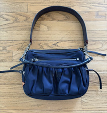 MZ Wallace Crosby Navy Blue Handbag Crossbody Purse Nylon with Three Straps