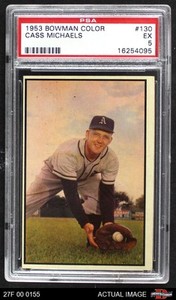 1953 Bowman #130 Cass Michaels Athletics PSA 5 - EX
