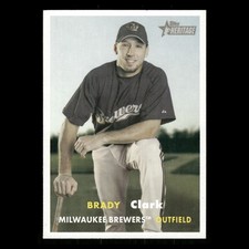 Brady Clark #409 2006 Topps Heritage Milwaukee Brewers Baseball Card MLB