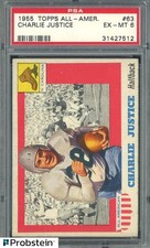 1955 Topps All-American Football #63 Charlie Justice PSA 6 EX-MT