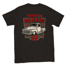 Poppys Garage - 47 - 54 Chevy Pickup - Back Print - T-shirt