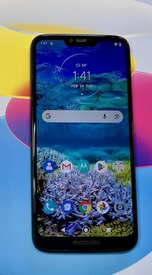  MOTOROLA  moto g7 Supra (XT1955-5) Smartphone ~ 32GB ~ Cricket ~ Marine Blue