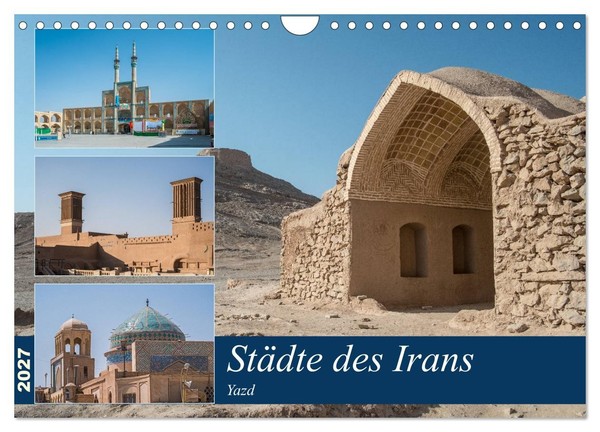 "Calendar 2027 · US Version · Cities Of Iran - Yazd (Wall Calendar 2027 12\" × 8\""-image