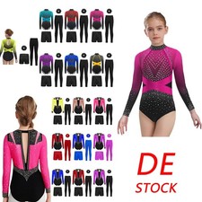 Kinder Kunstgymnastik Turnanzug Kombianzug Shorts Leggings Haarreif Eiskunstlauf