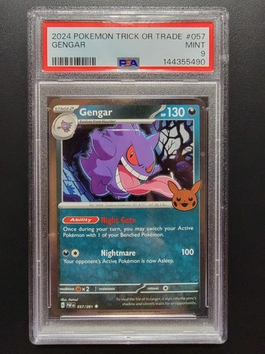 2024 POKEMON TCG TRICK OR TRADE #057 GENGAR PSA 9 Mint Graded