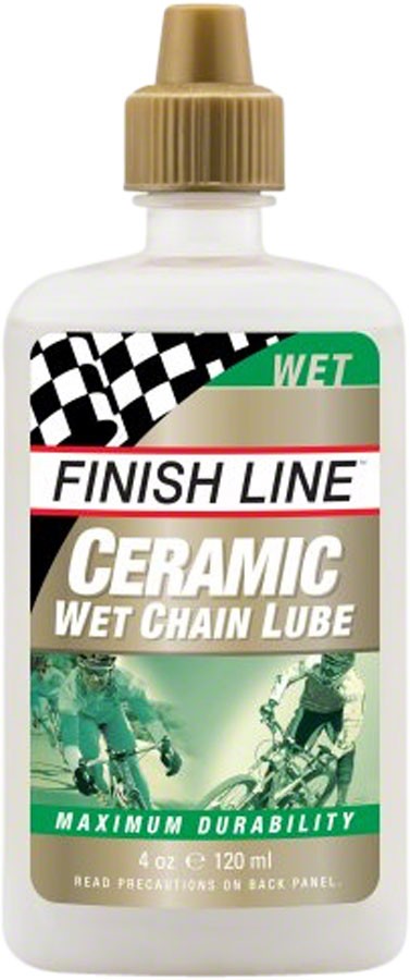 Finish Line Ceramic Wet  Bike Chain Lube - 4 fl oz, Drip