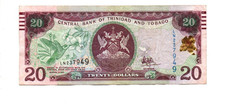 20 DOLLARS   FINE   BANKNOTE FROM  TRINIDAD AND TOBAGO 2006  PICK-49