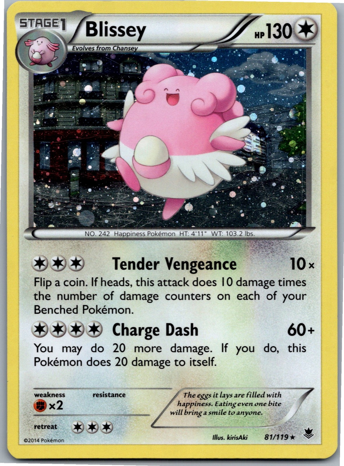 Blissey Rare XY - Phantom Forces 81/119 LP Holo