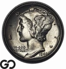 1941-D Mercury Dime, Frosty Gem BU++ FSB, Full Split Bands