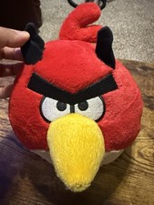 Devil Red Bird Angry Birds Seasons 8  Plush with Horns  Tail 2011 No Sound