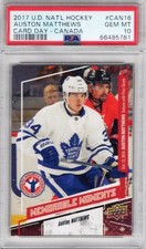 2017 UD National Hockey Auston Matthews Card Day Can16 PSA 10 - Gem Mint