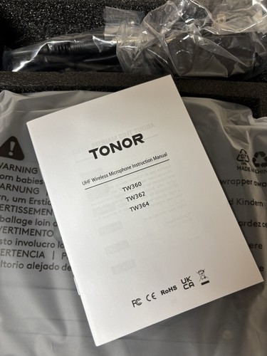 Micrófono inalámbrico Tonor TW-364 negro - Nuevo - Imagen 7 de 9
