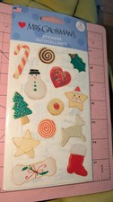 Vintage Mrs Grossmans Stickers Christmas Sugar Cookies Three Sheets New In Pack