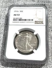 1916-P Walking Liberty Half Dollar Certified NGC AU-53 NICE