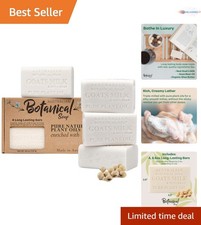 Goat Milk Soap Bars Soya Bean Oil Shea Butter All Skin Types Gift Set 4